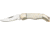 Rough Rider Miniature Folder Knife 1 5/8in, SS clip point blade, White smooth bone handle RR167