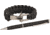 Rough Rider Silver Pen/Bracelet Combo - Paracord Bracelet w/ Silver Metal Hardware, Black Ink Pen With Pocket Clip, Black, CZ01/CD304