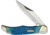 Rough Rider Black and Blue Folding Hunter Folding Knife, 4.25 mirror finish stainless clip blade, Blue sculpted bone handle, KD06R RR2117