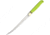 Rough Rider Fillet Fixed Blade Knife, 11.75in Overall, 7in Satin Partially Serrated SS Fillet Blade, Neon Green G10 Handle, Nickel Silver Bolster, Black Nylon Belt Sheath, BZ010951