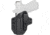 Rounded Tuckable KYDEX Leather Hybrid Holster, CZ P10 Compact, Left Hand, Black, CZU-P10C-BK-LH-STLTHR