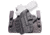 Rounded Wide KYDEX Leather Hybrid Holster, CZ P10 Compact, Left Hand, Black, CZU-P10C-BK-LH-WDLTHR