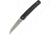 RUIKE P865 Linerlock Folding Knife, 3.5in Satin 14C28N Sandvik SS Blade, Black G10 Handle, Thumb Stud, Pocket Clip, P865-B