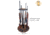 Rush Creek Creations 12-Gun Spinning Floor Rack with Adjustable Height, Dark Walnut, 38-4061