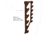 Rush Creek Creations 5 Gun Wall Rack, Dark Walnut, 38-4045