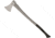 Ruthe Axe Fiberglass Handle, Axe Series, 35.25in Overall, 7.75in Satin S35Vn SS Axe Head With 5in Cutting Edge, Black/Gray Rubberized Fiberglass Handle, Black and gray, 3016065019