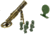 RW Minis Mortar Launcher w/Shells and Green Target Toy Model, Brass, 01.0007.01