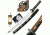 Ryumon Fixed Blade, 32.5in, Carbon Steel Blade, Brown Cord Wrapped Handle RY-3200M