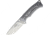 S-TEC Satin Fixed Blade Knife, 9in Overall, 4in Satin SS Blade, Black/Gray Sculpted G10 Handle, Black Nylon Sheath, T228628