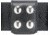 Safariland 654 Belt Keeper, 4 Snap 654-22PBL