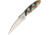 Santa Fe Stoneworks Custom Kershaw Leek A/O Folding Knife, 4in Closed, 3in Bead Blast Finish 14C28N Sandvik SS Blade, Thumb Stud, Pocket Clip, Ironwood Handle With Turquoise Weave, SF1660IT