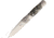 Santa Fe Stoneworks Tesoro Button Lock Folding Knife, 3.5in Closed, 2.75in Satin Vg-10 SS Blade, Titanium Bolster, Thumb Stud, Pocket Clip, Obsidian, Abalone, Bronze Handle, SFSW04
