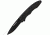 Schrade SCH401 Folding Knife,2.70in,Black Aluminum Handle,Black Drop Point Plain SCH401ALBK