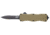 Schrade Uproar Tactical D/A OTF Folding Knives, 3.5in, D2 Steel, Dagger Serrated Blade, FDE Aluminum Handle, 1159305