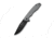 SENCUT Sylor Flipper &amp; Thumb Stud Knife Gray G10 Handle (3.35" Black D2 Blade)