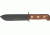 Sheffield MOD Pattern Fixed Knife, black phosphate coated carbon steel blade, Brown wood handle SHE003