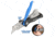 Sheffield Quick Change Lock Back Utility Folding Knife, 4in, ABS Handle, Blue, 12119