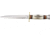 Sheffield Stiletto Fixed Knife, polished carbon steel double edge dagger blade, Round design genuine stag handle SHE011
