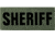Shellback Tactical Sheriff ID Placard, Hook Back, 2 x 5in?h, Black on Olive, One Size Fits Most SBT-X213230-SH-BO