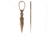 Skallywag Tactical D2 Dagger Fixed Blade Knife, 2.5 in, D2, Dagger Blade, Tan, D2 Dagger-Tan