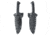 Skallywag Tactical Riptide Spear Point Fixed Blade Knife, 6.35 in, D2, Spear Point Blade, G10 Handle, Black, Riptide Spear Point-Black