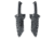 Skallywag Tactical Riptide Tanto Fixed Blade Knife, 6.35 in, D2, Tanto Blade, G10 Handle, Black, Riptide Tanto-Black