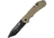 Smith &amp; Wesson M&amp;P Linerlock A/O Folding Knife, 4.63in Closed, 3.25in Black Partially Serrated SS Tanto Blade, Tan Rubberized Aluminum Handle, Belt/Cord Cutter, Pocket Clip, Tan, 1100076