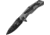 Smith &amp; Wesson M&amp;P Linerlock Folding Knife, 2.75 in, Black Stainless Steel, Rubberized Aluminum, Black/Gray Handle, 3.75in Closed, Thumb Stud, Pocket Clip, 1100040