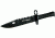 Smith &amp; Wesson Special Ops M-9 Bayonet Knife, 12.8in, Steel Spear Point Blade, Black Nylon Fiber Handle, Clam Package, SW3BCP