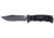 SOG SEAL Pup 9 inch Fixed Blade Knife, Partially Serrated Edge, Clip Point, AUS-8, Powder Coated Black Blade, Black Handle, Ballistic Nylon Sheath, M3N-CP