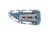 SOG Specialty Knives &amp; Tools Aegis FX Fixed Blade Knives, 3.7in, Straight Edge, CRYO KRUPP 4116 Steel, Drop Point, Indigo/Acid Yellow, GRN / TPU Handle, Black, SOG-17-41-01-41