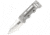 SOG Specialty Knives &amp; Tools Cash Card Folding Knife, 2.75in, 8Cr13MoV Stainless Steel Blade, Clip Point, Silver, Stainless Steel Handle, Silver, SOG-EZ1-CP