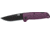 SOG Specialty Knives &amp; Tools Adventurer LB Folding Knife, 3.5in, CRYO 5CR15MOV, Drop Point Blade, GRN Dusk Purple/Black Handle, SOG13110457