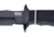 SOG Specialty Knives &amp; Tools Tech Bowie Fixed Blade Knife, 6.4in, AUS-8 Blade, Clip Point, Black, Kraton Handle, Black, SOG-S10B-K