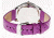 Sophie And Freda SF3208 Lancaster Ladies Watch, Purple Leather Band, Silver Diamond Encrusted Case, Purple Face SAFSF3208