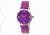 Sophie And Freda SF3208 Lancaster Ladies Watch, Purple Leather Band, Silver Diamond Encrusted Case, Purple Face SAFSF3208