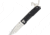 SRM Knives Sanrenmu 9052 Folding Knife, 4.38in Closed, 3.25in Satin SS Drop Point, Black Textured G10 Handle, Thumb Stud, Glass Breaker, Pocket Clip, Belt/Cord Cutter, Bottle Opener, K812N