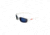 Stage Critic Sunglasses White Frame Blue Mirror Smoke Lens STG1470W