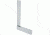 Steelex Hardened Tempered Steel Precision Square, Polished, 5 in. Blade Length, 4 in. Beam Length D3384