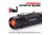 STKR Concepts BAMFF 8.0- 800 Lumens Rechargeable Dual LED Flashlight, Black/ Red, 00341