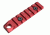 Strike Industries Link Rail Section 7 Slots-QD Featured Can Fit Most Keymod and M-Lok Version Mounting Surfaces, Red SI-Link-RS-7-QD-RED
