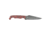 Stroup Knives TU2, Fixed Blade Knife, 4" Clip Point Blade, 1095 High Carbon Steel, 8.5" Overall Length, Acid Etched Finish, Black, Black and Red G10 Handle, Includes Sheath, TU2-R-B-G10