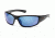 SunCloud Pursuit Sunglasses with Black Frames, Blue Mirror Lenses