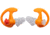 SureFire Triple Flanged, Filtered Earplugs, 1 Pair, Orange, Medium, EP4-OR-MPR