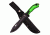 Survivor Fixed Blade, 12.75in, Stainless Steel Blade, Black And Green Injection Rubber And Nylon Fiber Handle HK-791BG