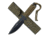 Survivor Fixed Blade, 7.5in, Stainless Steel Blade, Full Tang Military Green Cord Wrapped Handle HK-7525