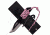Survivor Fixed Blade, 7in, Stainless Steel Blade, Full Tang 2 Tone Pink Paracord Wrapped Handle HK-106320PK
