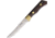 Svord Utility General Purpose Knife, 9.25in Overall, 4.63in Satin 15N20 Steel Blade, Brown Wood Handle, Brass Guard, Black Leather Sheath, UGP