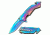 TAC Force Folding Blade, 3.25in, Stainless Steel Blade, Rainbow Titanium Coated Stainless Steel Dragon Handle TF-759RB