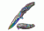 TAC Force Folding Blade, 3.75in, Stainless Steel Blade, Rainbow Titanium Coated Stamped Spider Web Handle TF-856RB